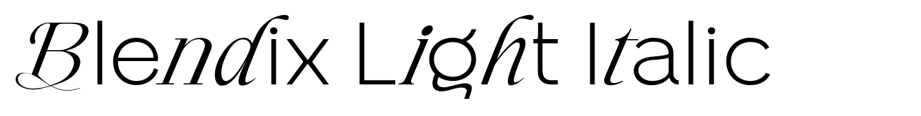Blendix Light Italic